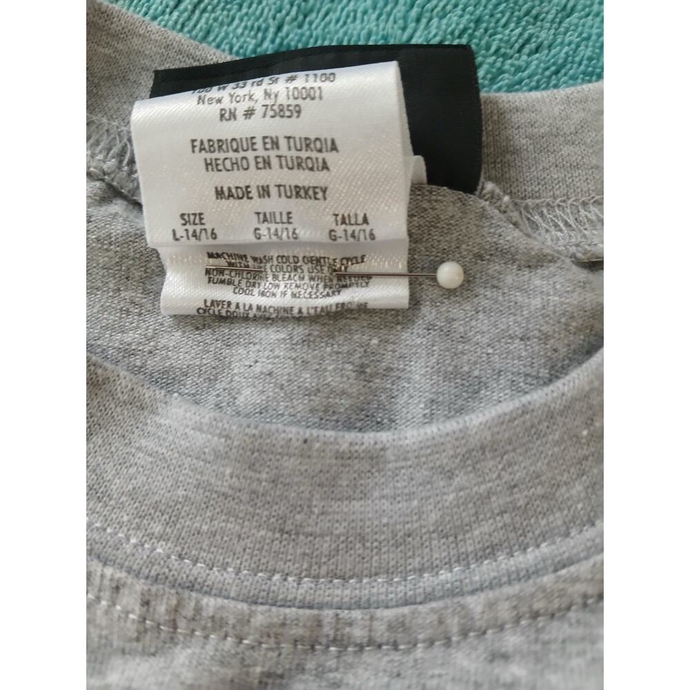 Vintage AND1 Shirt Boys Youth Large 14-16 Green Beige Long Sleeve Y2K Skater - Picture 5 of 8